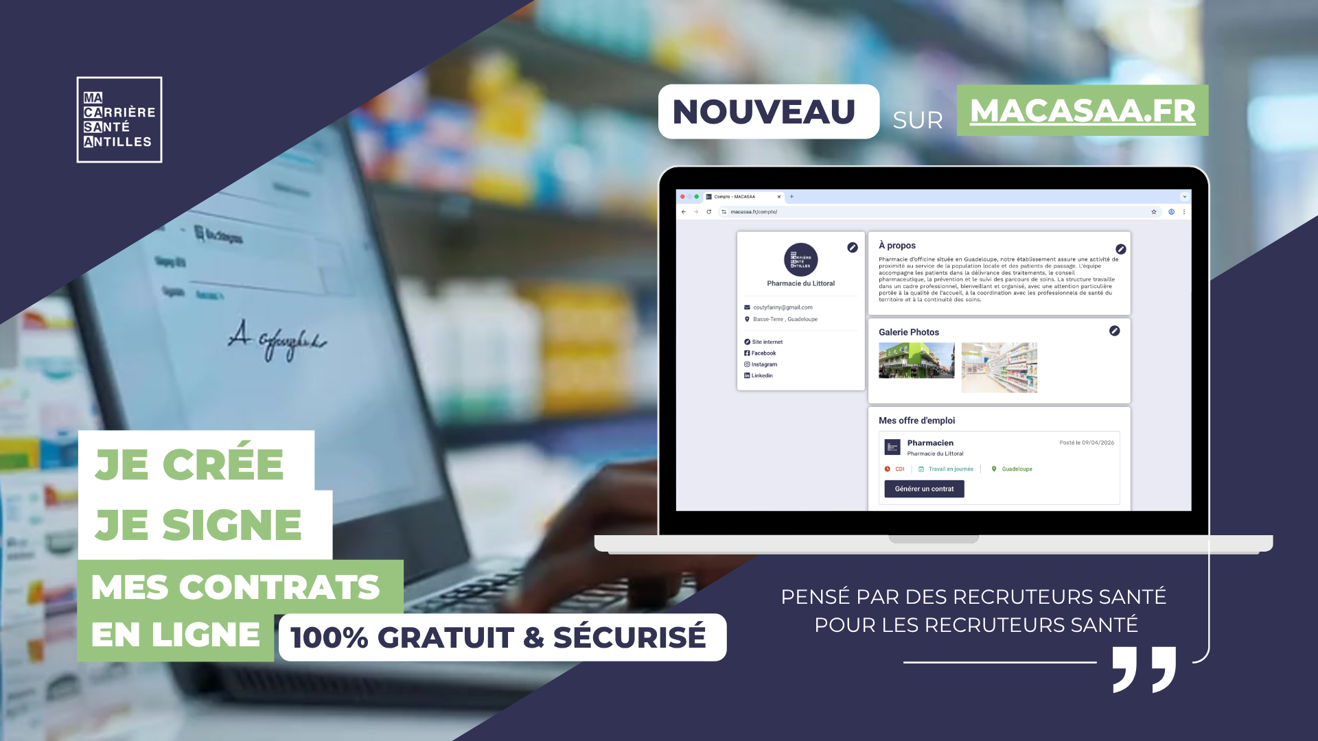 Créer et signer un contrat en ligne avec MACASAA